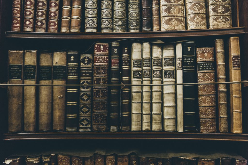 Books in a library