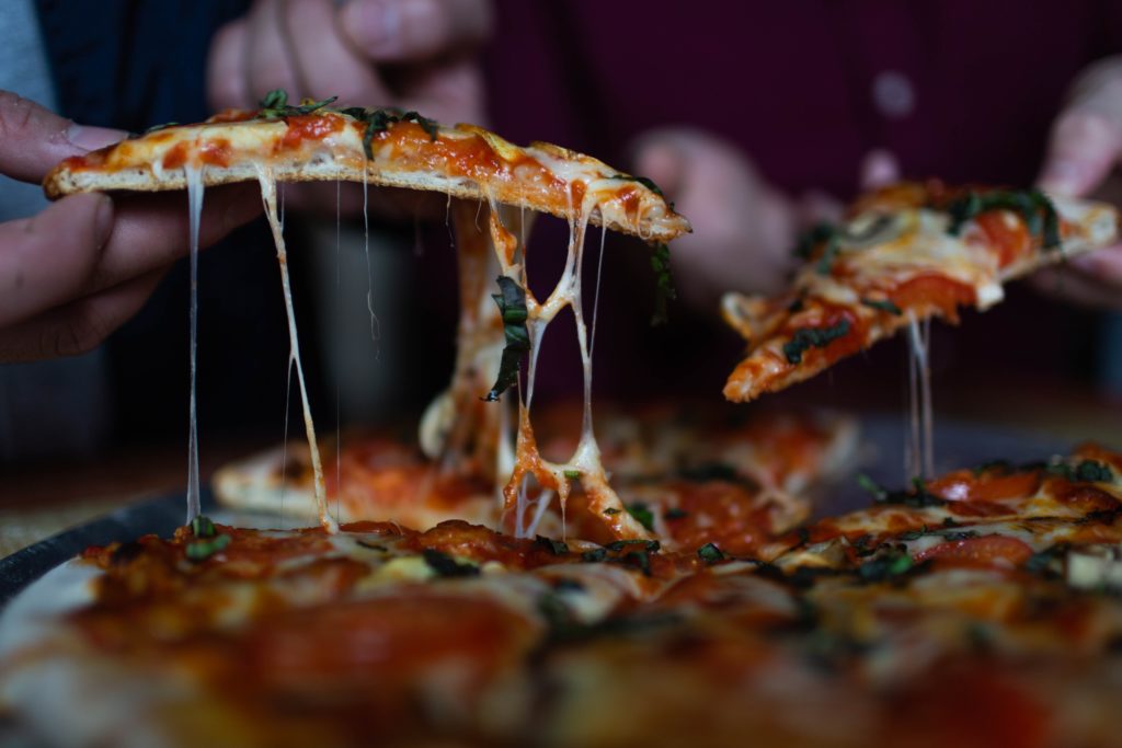 Digestion needs help after slices of pizza like this. Tea helps.