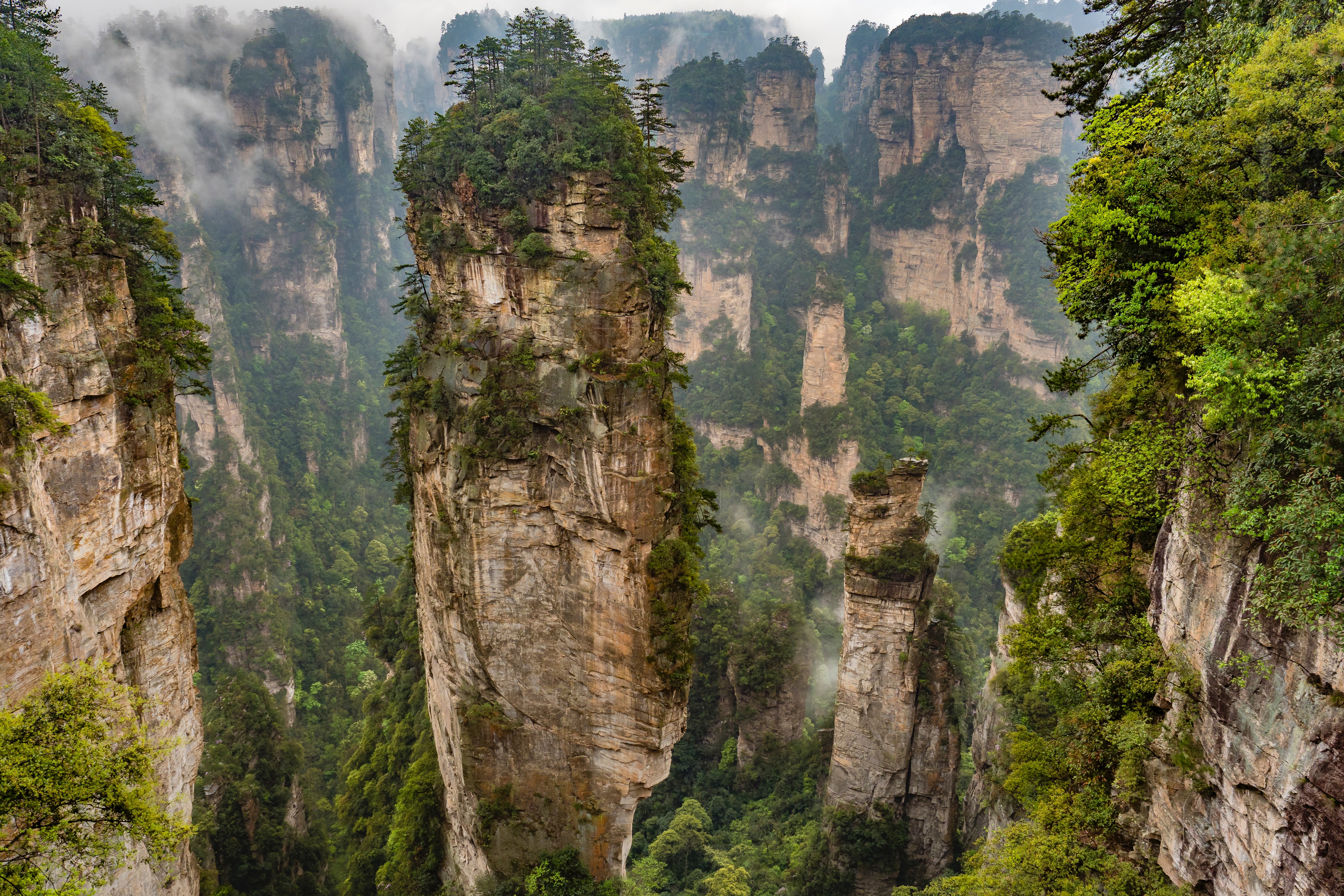 MichaelYamashita  Wulingyuan National Forest Park World Heritage site  where Avatar was filmed Pics of elevator 358 m high speeds tourists t