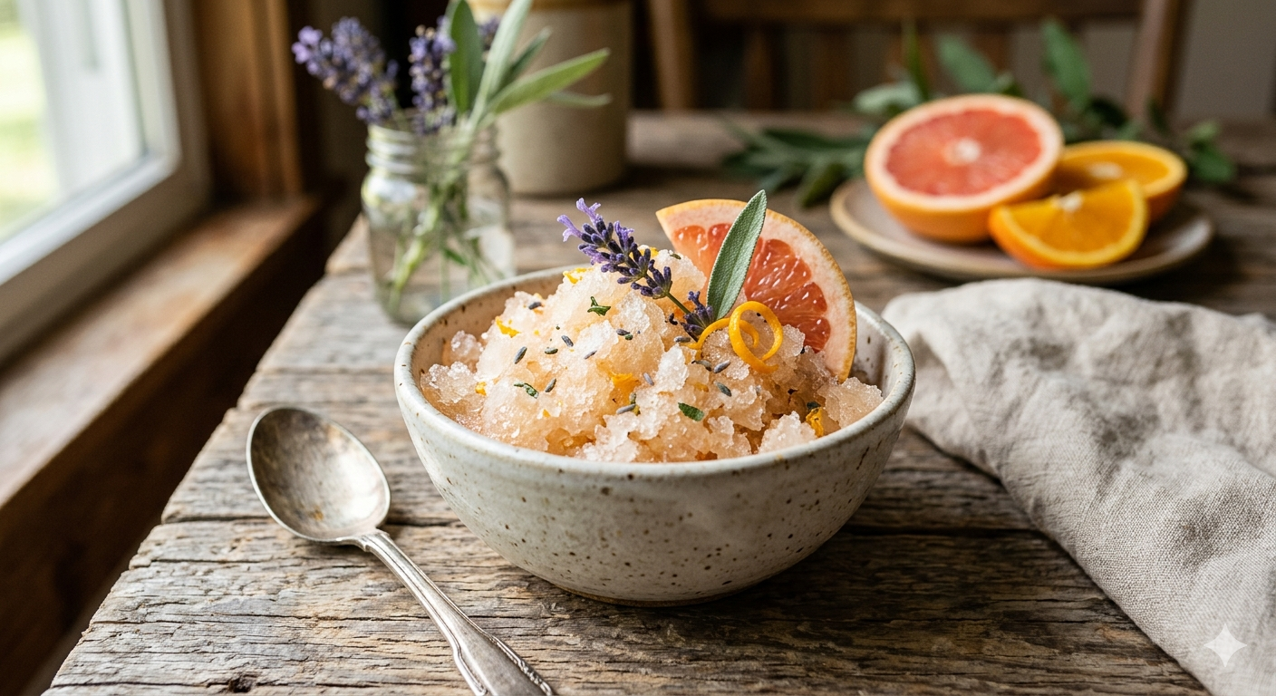 citrus lavender granita