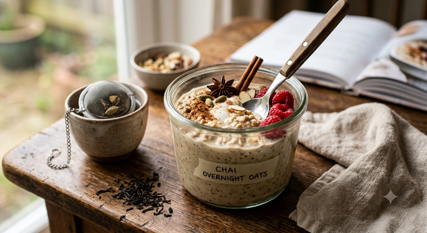 overnight oats infused with chai tea